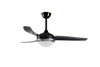 Airbena 3 Aspas ABS Color Negro Ventilador de Techo de Alta Calidad con Luz Led