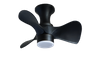 Airbena Ventilador de techo moderno de 22 pulgadas con luz LED circular Lámpara de techo semiempotrada con control remoto