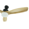Ventilador de techo moderno para el hogar Airbena con hoja de madera maciza y lámpara