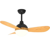 Lámpara de ventilador de madera moderna al por mayor con control remoto 