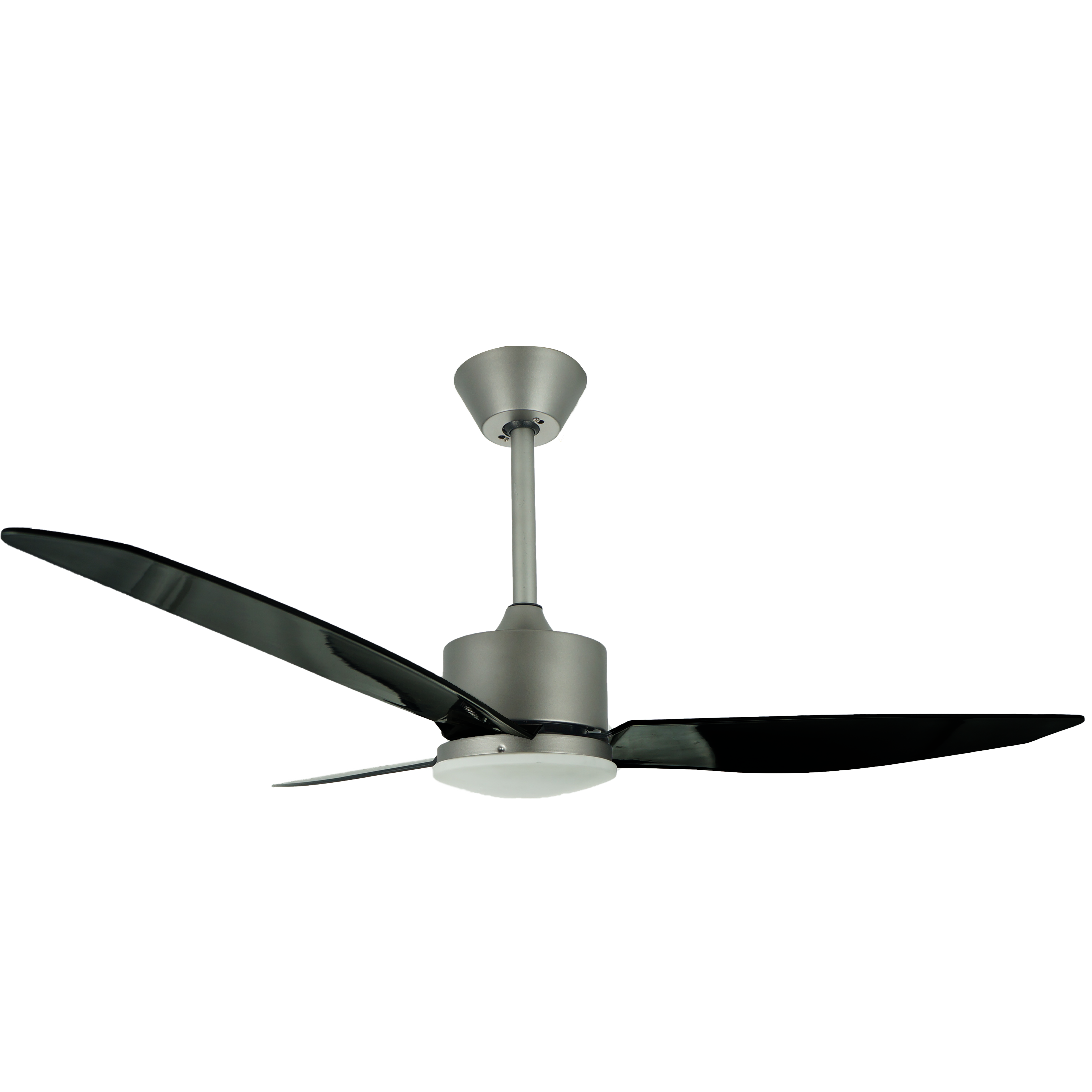 Airbena hogar Simple 52 pulgadas enfriador de aire Dc sin escobillas ventilador de techo ABS hoja de plástico LED negro ventilador de techo con luz